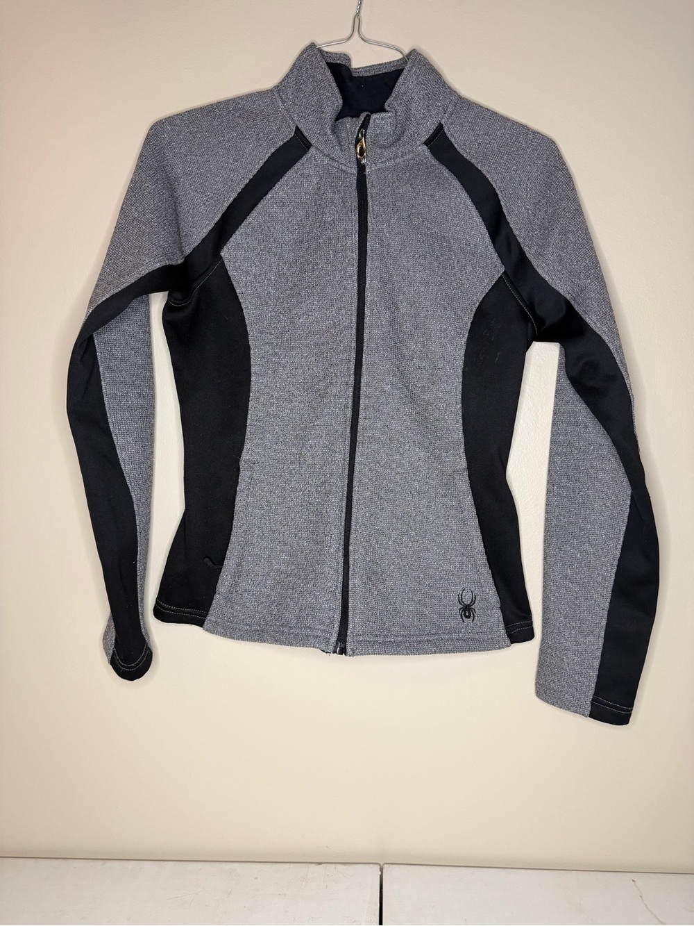 Spyder Gray & Black Full-Zip Fitted Utility Jacket